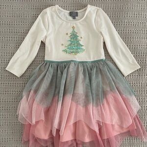 Berkley Jensen Christmas Tutu pixie-hem dress Size 7